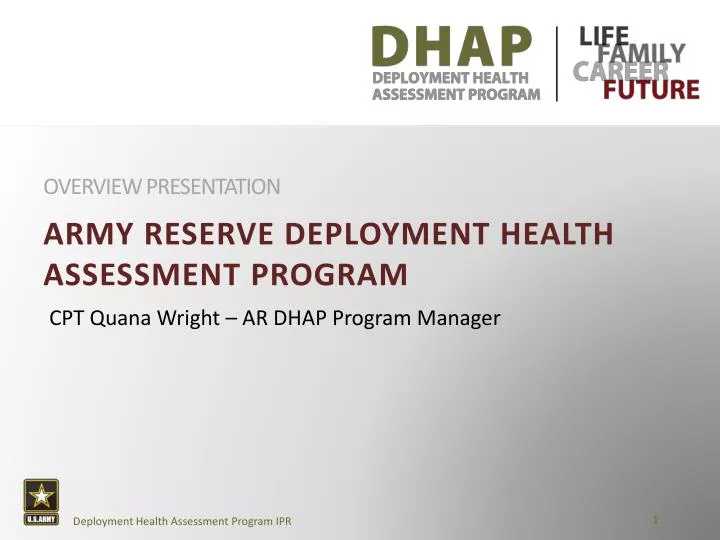 army reserve deployment health assessment program