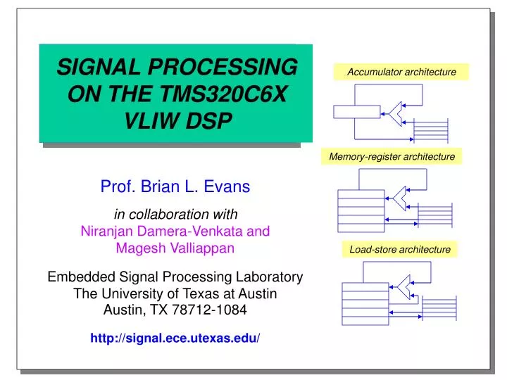 signal processing on the tms320c6x vliw dsp