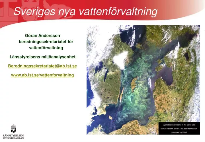 sveriges nya vattenf rvaltning