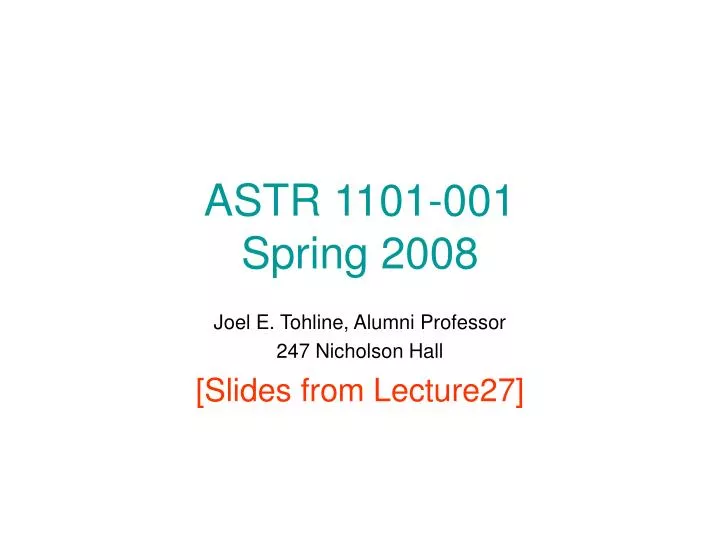 astr 1101 001 spring 2008