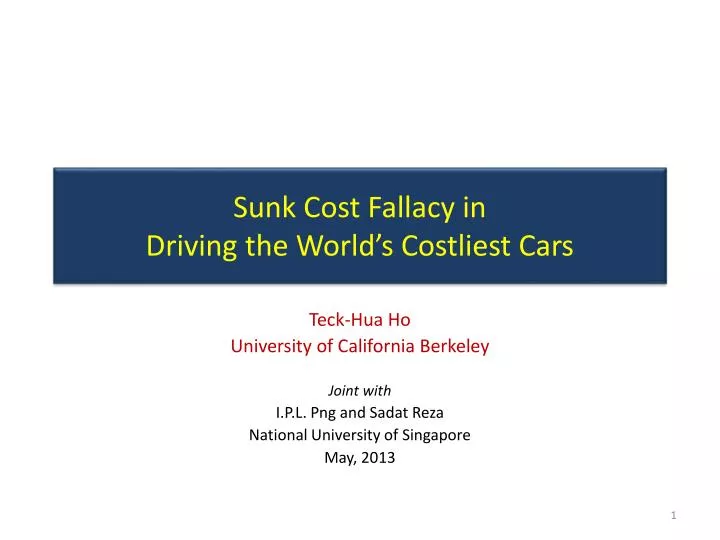 sunk cost fallacy in driving the world s costliest cars