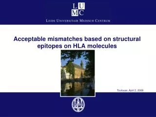 Acceptable mismatches based on structural epitopes on HLA molecules