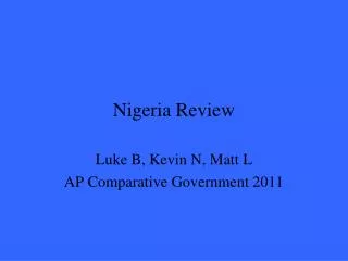 Nigeria Review