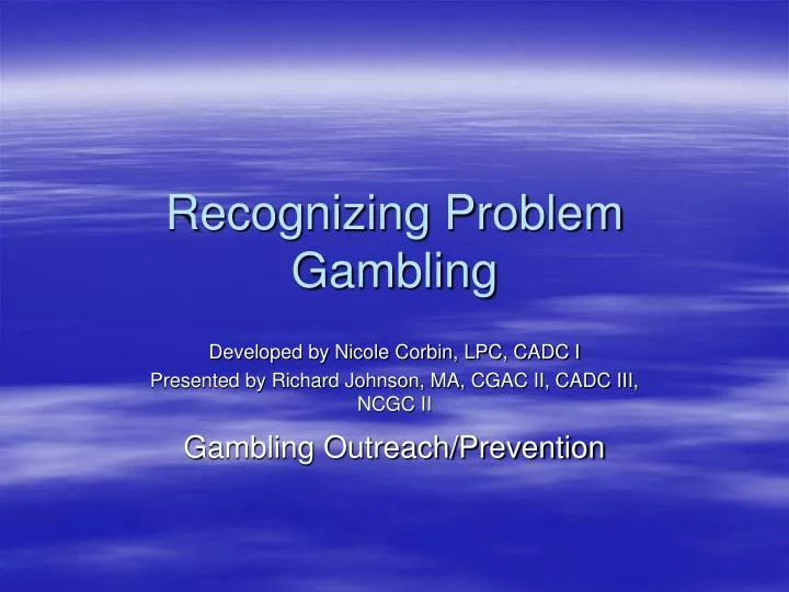 recognizing problem gambling