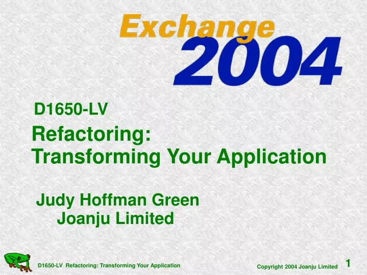 refactoring transforming your application