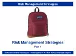 Risk Management Strategies - slide 1