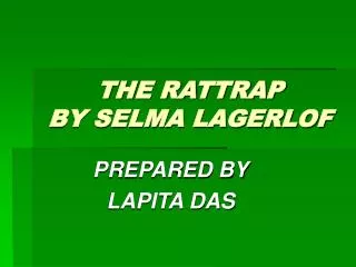 THE RATTRAP BY SELMA LAGERLOF