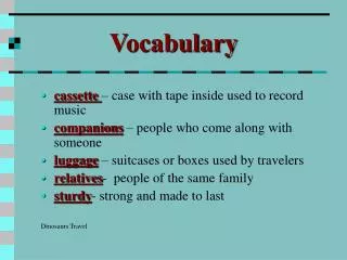 Vocabulary