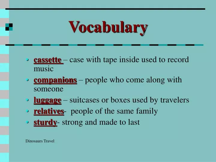 vocabulary