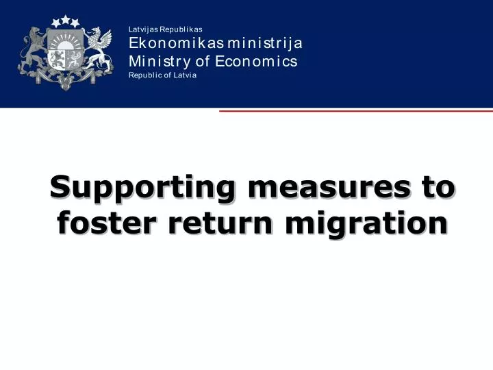 supporting measures to foster return migration