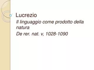 lucrezio