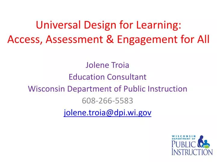 universal design for learning access assessment engagement for all