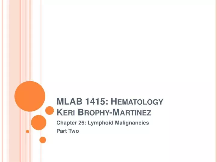 mlab 1415 hematology keri brophy martinez