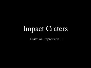 Impact Craters