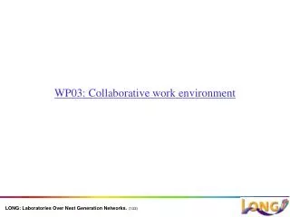WP03: Collaborative work environment
