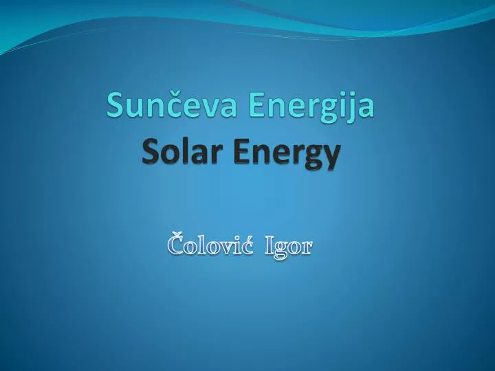 sun eva energija solar energy