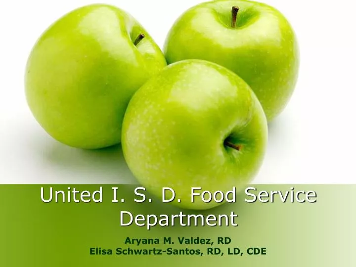 united i s d food service department