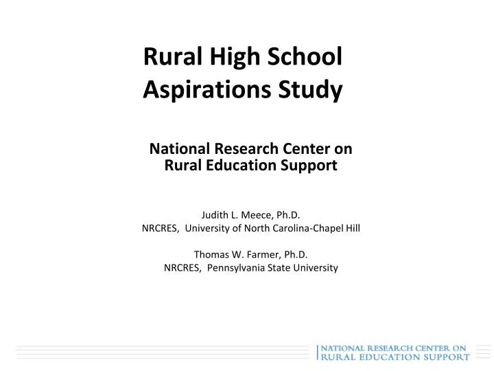 rural high school aspirations study