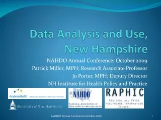 Data Analysis and Use, New Hampshire