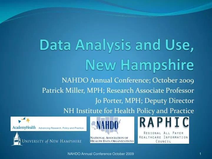 data analysis and use new hampshire