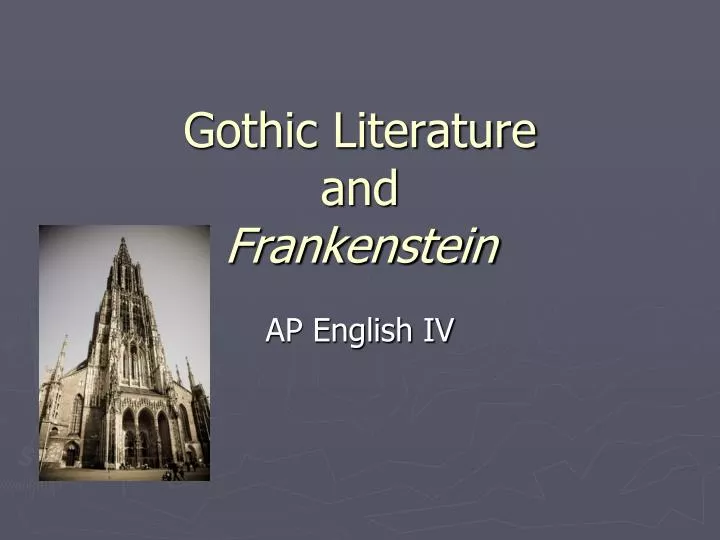 gothic literature and frankenstein