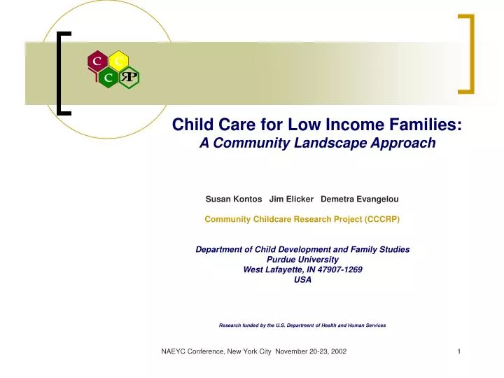 child care for low income families a community landscape approach