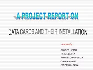 A PROJECT REPORT ON