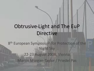 Obtrusive Light and The EuP Directive