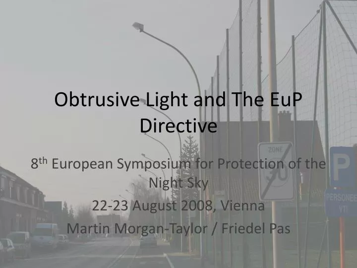 obtrusive light and the eup directive