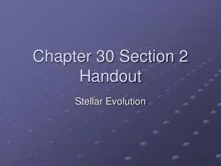 Chapter 30 Section 2 Handout