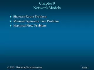 Chapter 9 Network Models