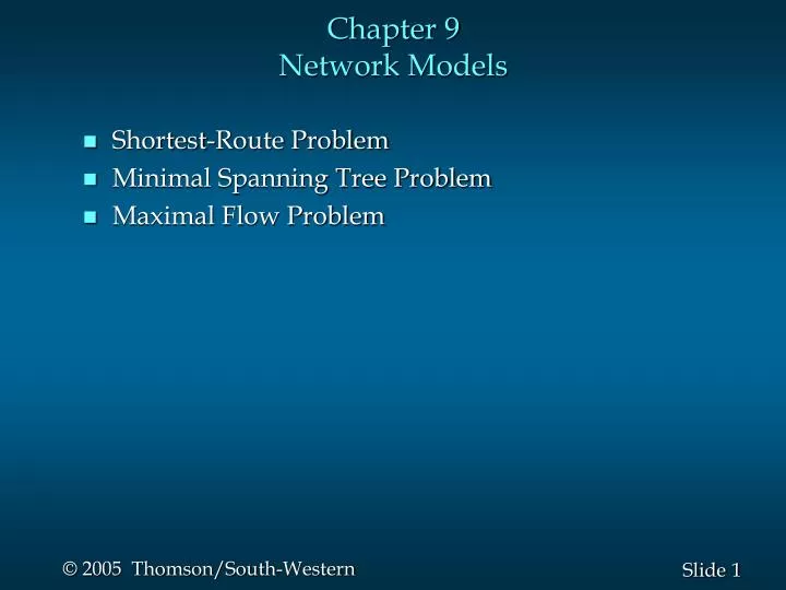 chapter 9 network models