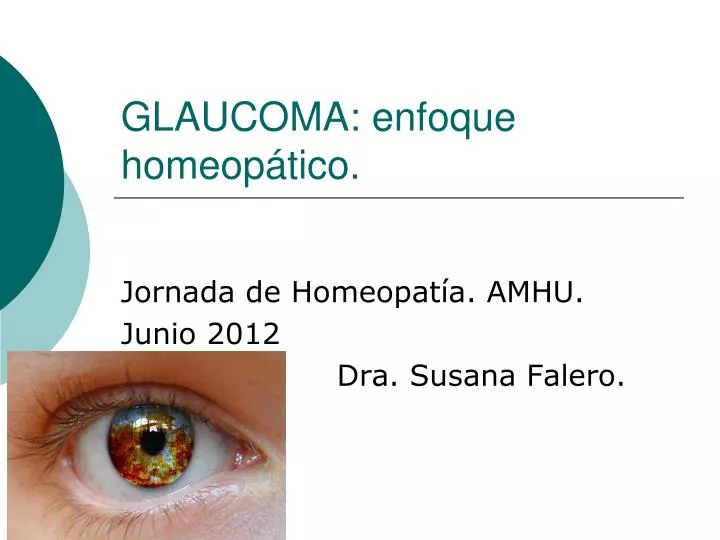 glaucoma enfoque homeop tico