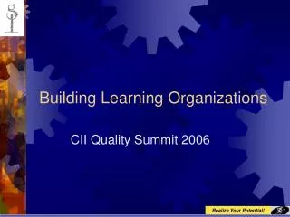 Building Learning Organizations