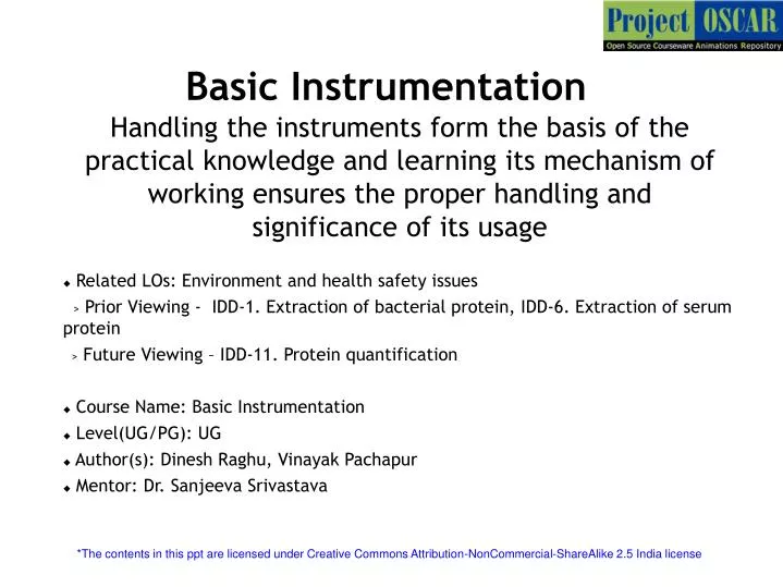 basic instrumentation