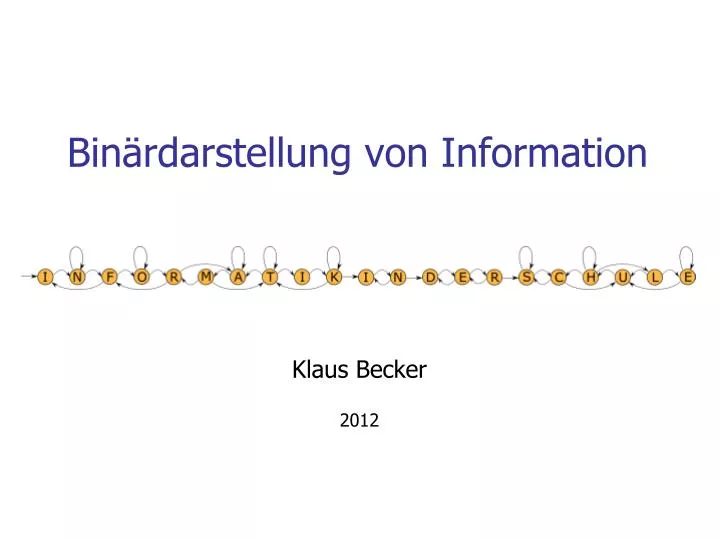 bin rdarstellung von information