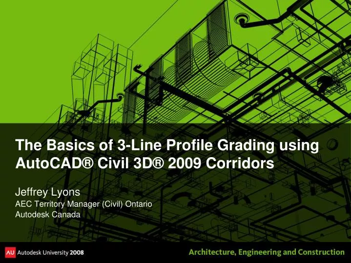 the basics of 3 line profile grading using autocad civil 3d 2009 corridors