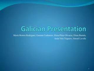 Galician Presentation