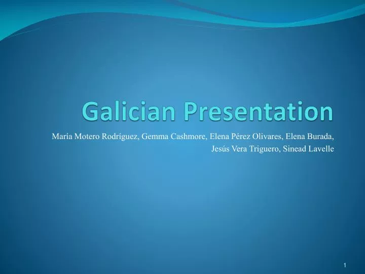 galician presentation