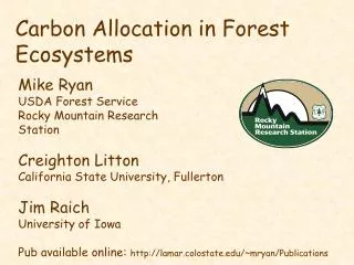 Carbon Allocation in Forest Ecosystems