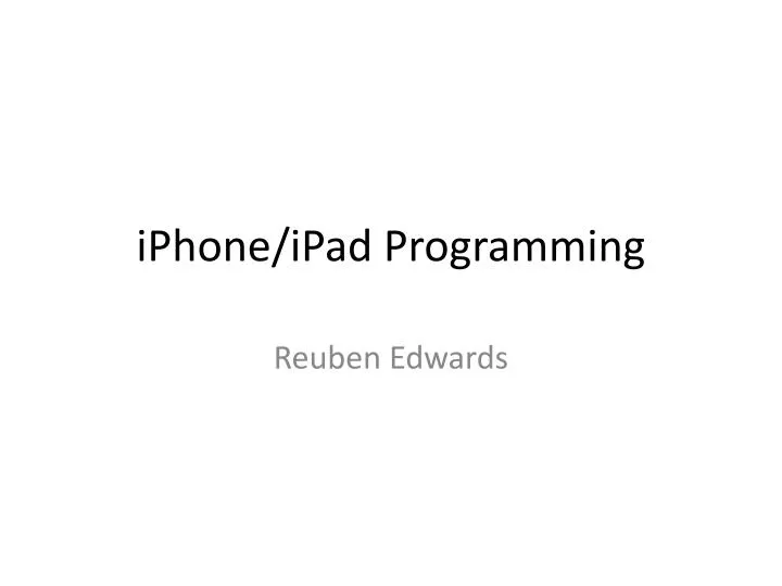 iphone ipad programming