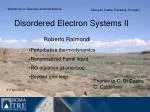 Disorder and Perturbative Thermodynamics in Electron Systems - slide 1