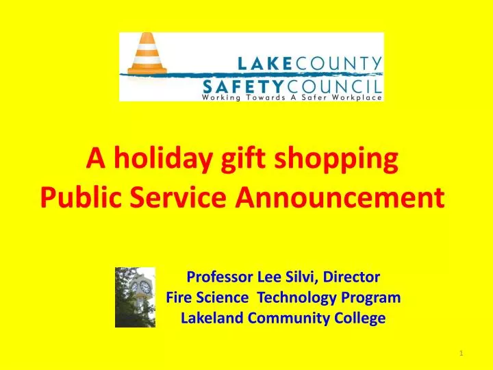 a holiday gift shopping public service announcement