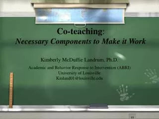 Co-teaching : Necessary Components to Make it Work