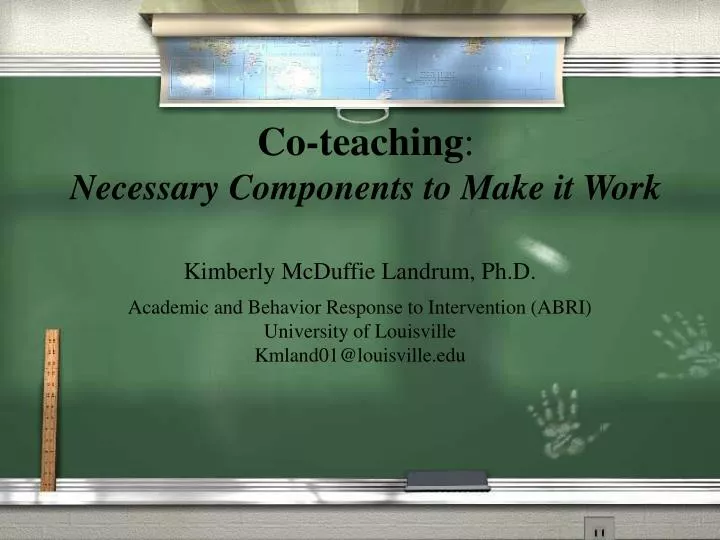co teaching necessary components to make it work