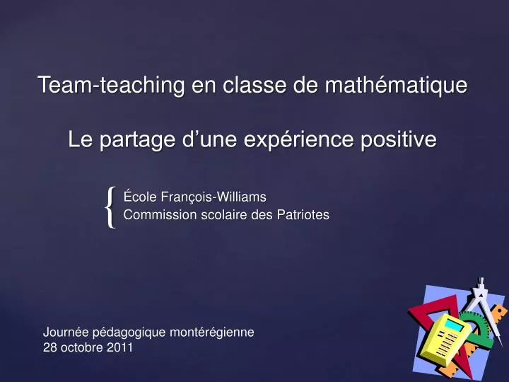 team teaching en classe de math matique le partage d une exp rience positive