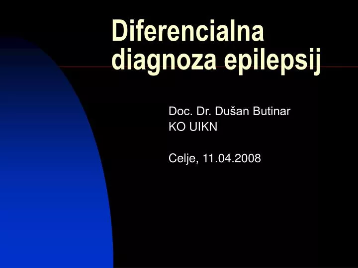 diferencialna diagnoza epilepsij