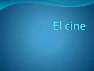 el cine