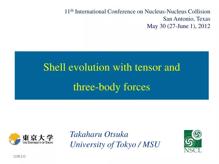 shell evolution with tensor and three body forces