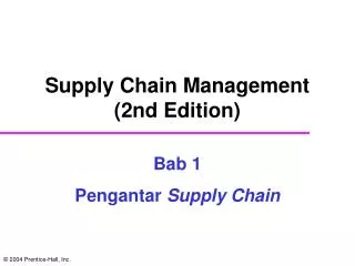 supply chain management 2nd edition